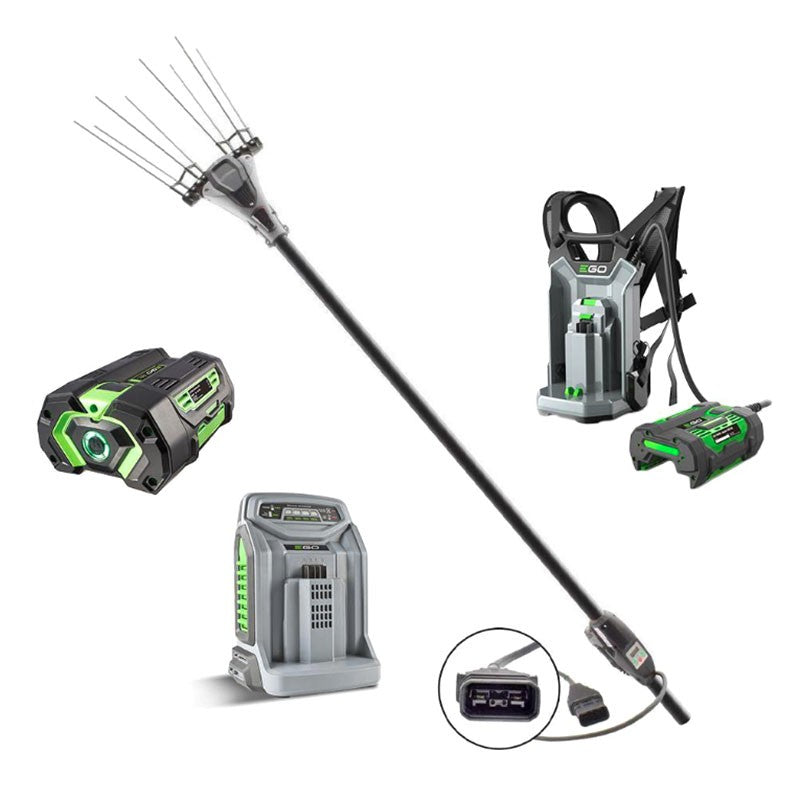 PROMO Ego Power Lotus Plus Kit Scuotiolive a Batteria 56V + Connettore + Batteria 10.0 Ah + Zaino Portabatteria + Caricabatteria Rapido