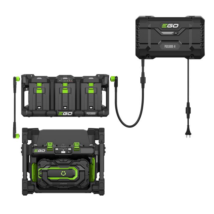 Ego Power PGX1602E-H PRO Charging Kit with 1600W charger - 40Ah battery - 2-slot battery - 3-slot battery holder