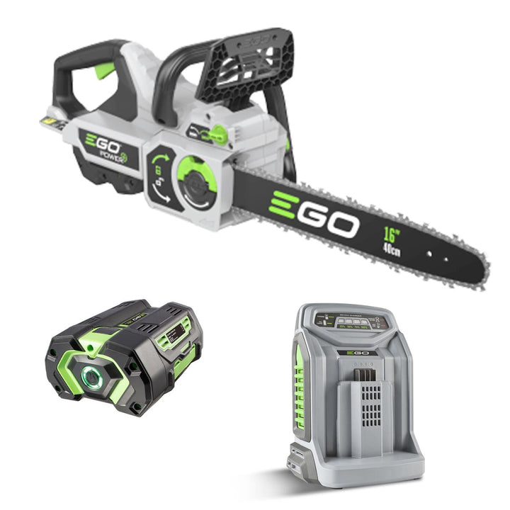 EGO Power CS1614E Chainsaw Kit + Battery + Quick Charger + FREE CHAINSAW BAG