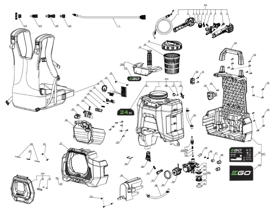 Esploso e Ricambi Ego Power BSP3500