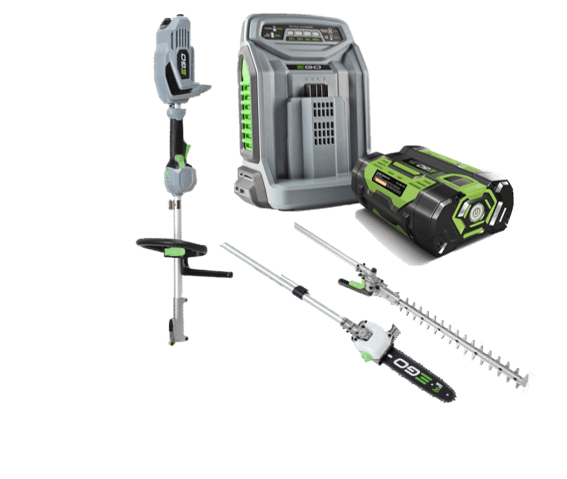 EGO Power MHCC1002E Kit Asta Motore + Applicazione Tagliasiepi + Applicazione Potatore + Batteria + Caricabatteria Rapido + Omaggio Sacca Porta Attrezzi