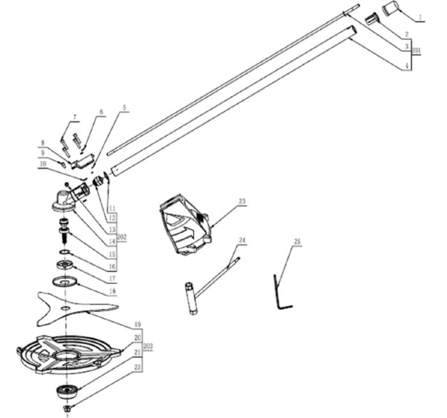 Exploded view and spare parts Ego Power Multitool BCA1200E