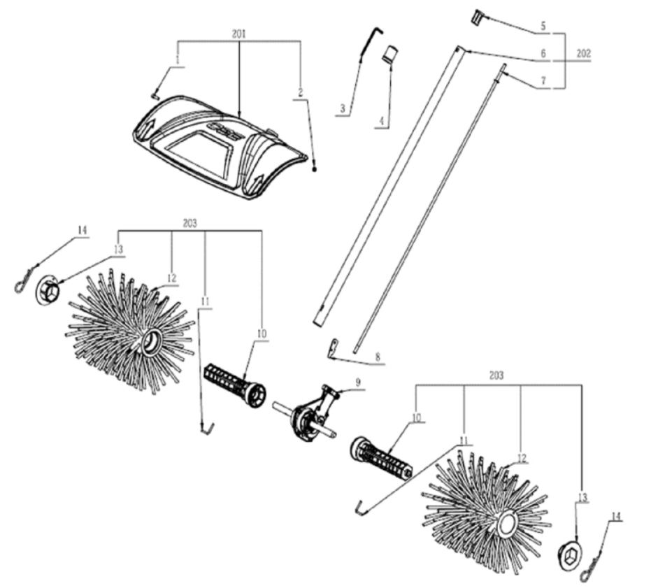 Exploded view and spare parts Ego Power Multitool BBA2100