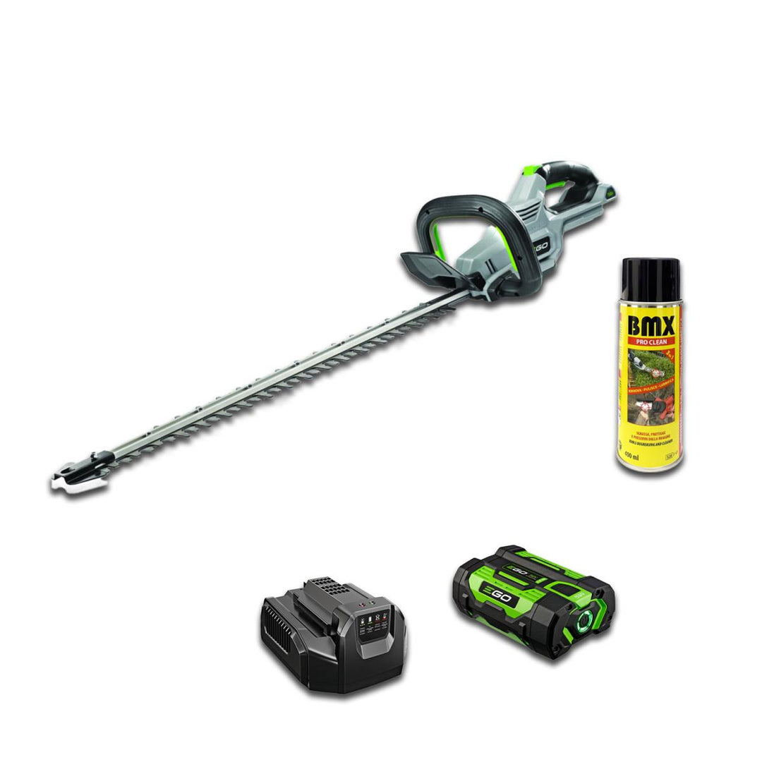 PROMO EGO Power HT2411E Kit Tagliasiepi + Batteria da 2.5 Ah + Caricabatteria Standard + OMAGGIO BOMBOLETTA LUBRIFICA E PULISCI LAME