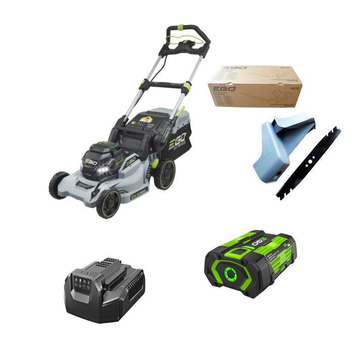 Kit EGO Power LM1702E-SP Tosaerba Semovente 42cm con Batteria 4Ah + OMAGGIO Kit Mulching